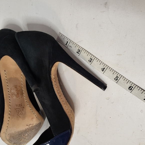 Alice & Olivia by Stacey Bendet Black & Blue Pointed Toes Pumps Size 39.5 - Picture 10 of 11
